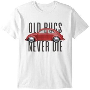 Car Bugs Never Die Shirt Old Beetle Buggy Retro Graphic Auto Fan Tee 96